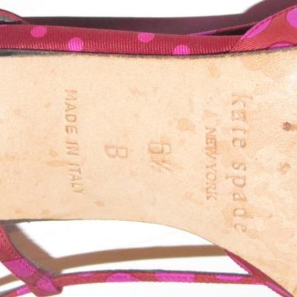 Kate Spade Fuchsia Polka Dots Over Brown Silk - Picture 5 of 8